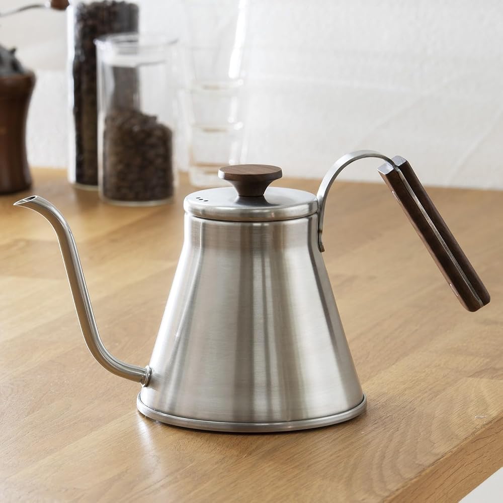 HARIO(ハリオ) V60 ドリップケトル・ウッド 実用容量800mL 直火/IH対応 シルバー プレゼント ギフト 贈り物 VKW-120-HSV