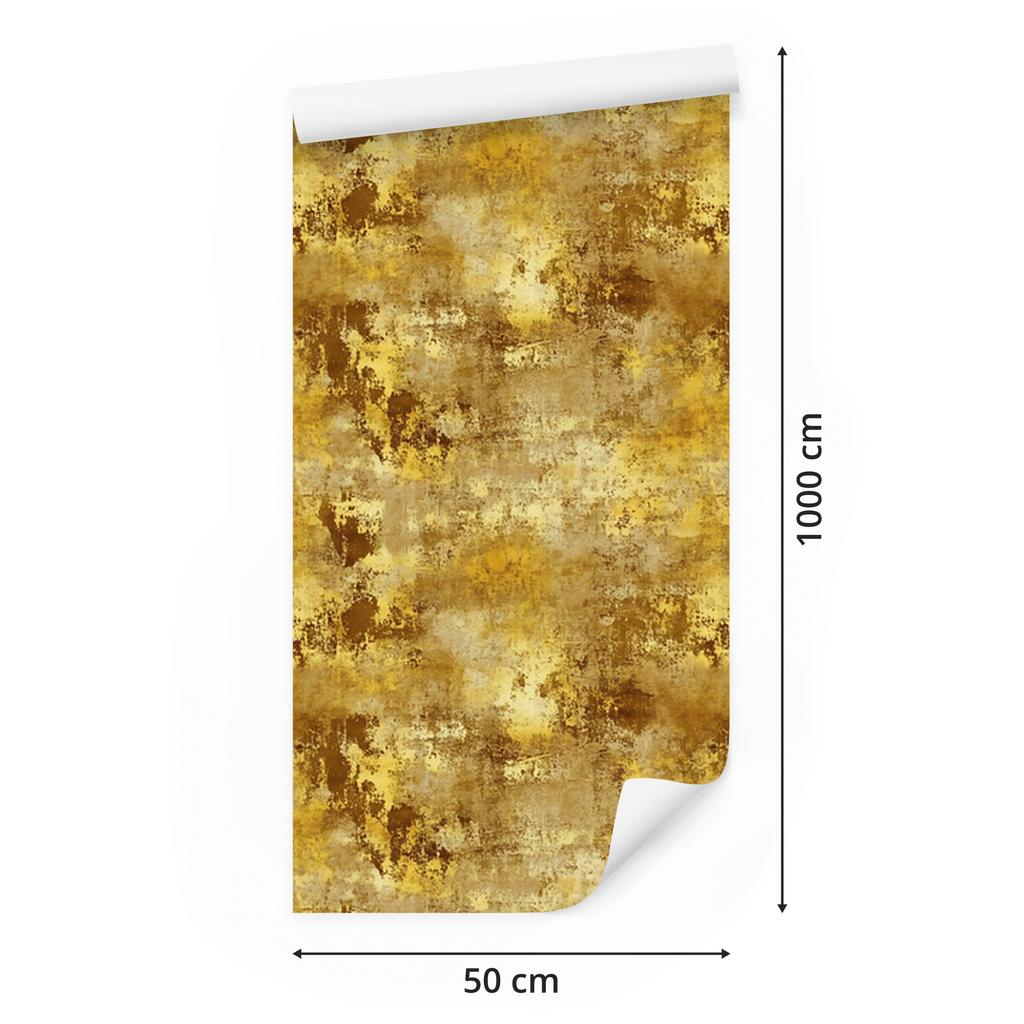 Aged Gold Wallpaper Gold, Yellow and Ochre for Living Room and Bedroom 50x1000