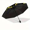 1pc Black Cat Silhouette Automatic Folding Umbrella, Portable & Foldable Design with 8 Ribs, Casual Outdoor Accessory Halloween and Christma