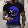New Summer Hot Sale 3D Men's Gradient T-Shirt Harajuku Designer Casual Short Sleeve Tops T-Shirt Oversized Men's Clothing