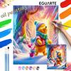 Winnie Piglet DIY Painting Kit Winter Snow Classic Style Home Decor Craft Gift Idea Art Canvas Wall Decor Hobby Creative