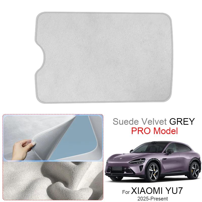Car Suede Fabric Electrostatic Adsorption Sunroof Sunshade For XIAOMI YU7 2025-Present Auto Anti-UV Heat Insulation Skylight