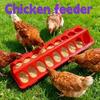 Double 12/18 Holes Row Poultry Ground Feeder Plastic Clamshell Feeding Chicken Groove Farm Tool Multi-purpose Breeding Supplies