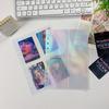 A5 A6 10Pcs Laser Transparent File Holder Notebook 6 Hole Loose Leaf DIY Document Bag Binder Rings PVC Storage Binding Folder