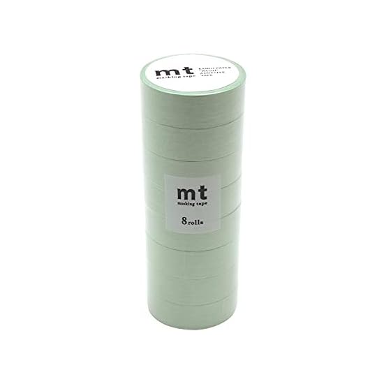 Kamoi Kakoshi mt Masking Tape 8P, Width 15mm x 7m, 489 Pastel Ivy, MT08P489