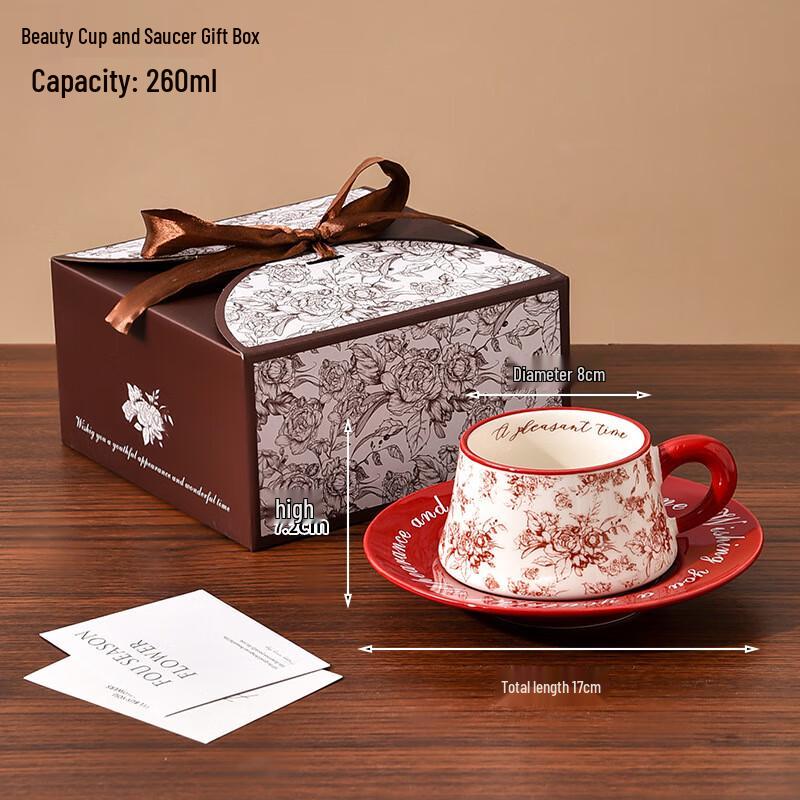 Elegant Ceramic Coffee & Tea Cup and Saucer Set