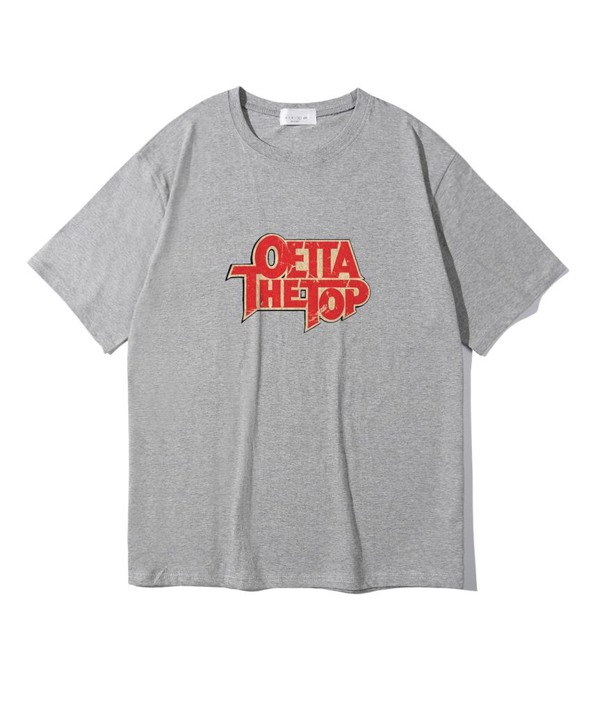 Oeta Top Double Cotton Oversized Short Sleeve T-Shirt Ots26029(8 Colors) (Type A)