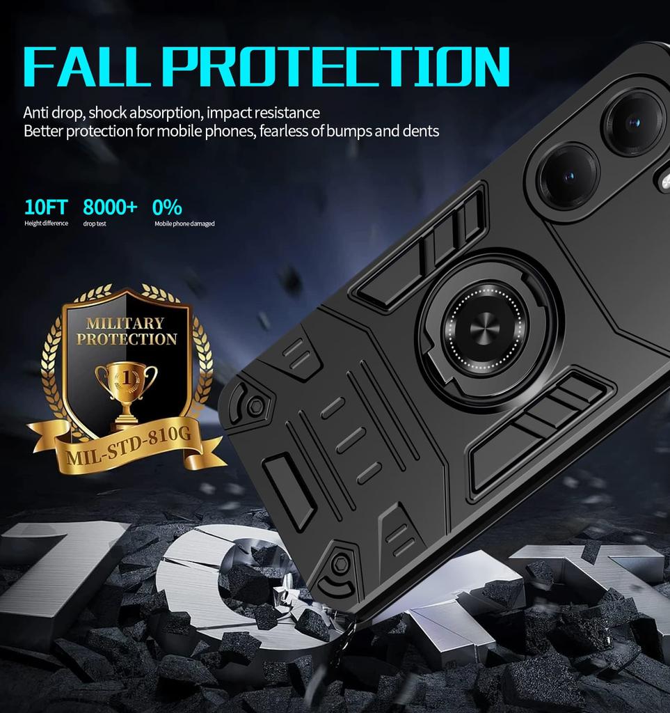 For POCO C75 Armor Shockproof Phone Case For Poco X7 Pro F7 C71 Soft TPU Frame Hard Plastic Protective Back Cover