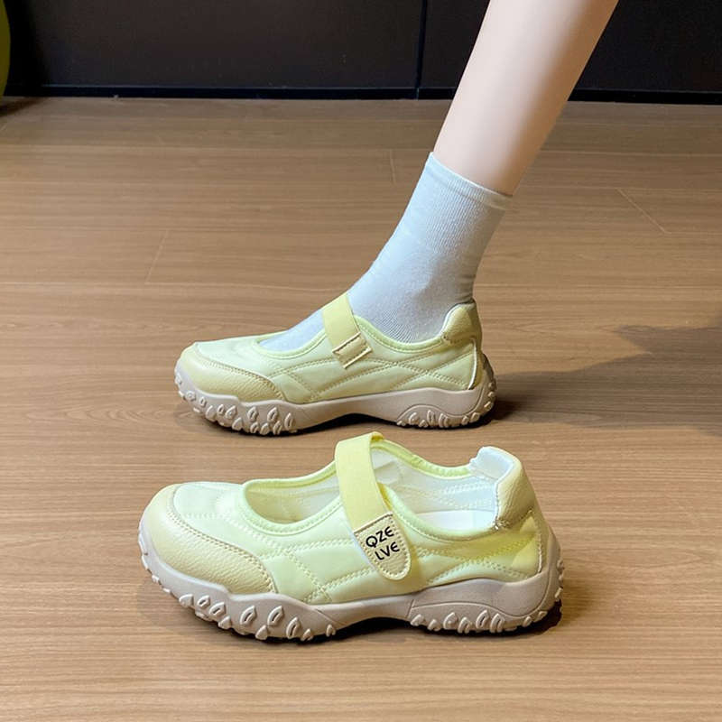 Shallow women's shoes super soft sports sandals women's 2025 new Velcro Mary Jane casual pregnant women's moral training shoes women