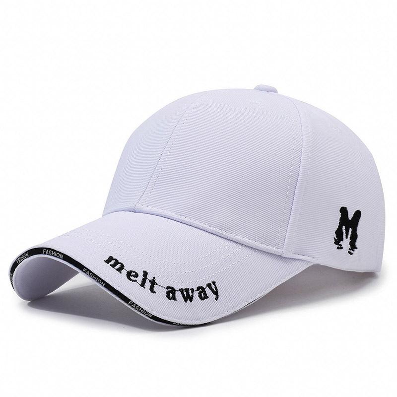 Embroidery M Letter Baseball Hat Outdoor Adjustable Sun Breathable Protection