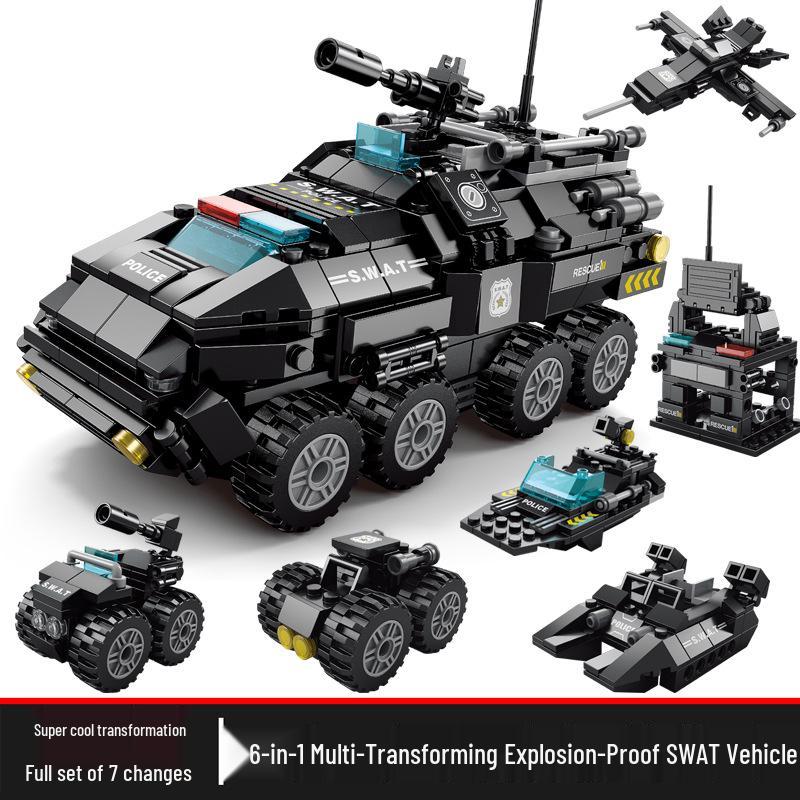 Строительные блоки для пожарной службы и армии, совместимые с Lego - Образовательные городские игрушки для детей