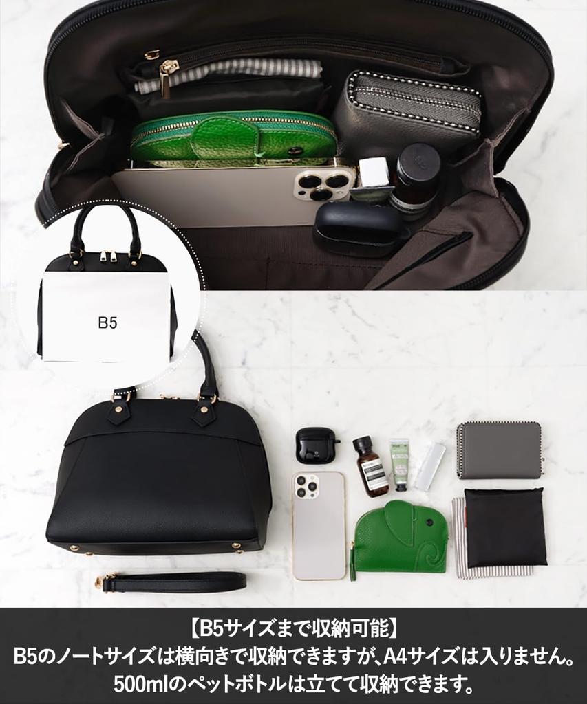 VITAFELICE Damen-Handtasche aus echtem Leder mit Rundum-Reißverschluss (sib-20080n) (Dunkelgrau)