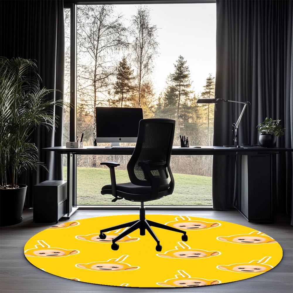 Teletubbies Printed Round Rug Carpet Chair Rug Area Rug Entryway Doormats,for Office Chair Living Room Bedroom Kitchen Room.