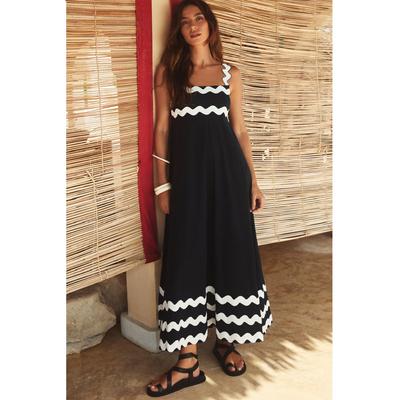 Spring and Summer Suspender Long Dress with Fashionable Temperament and Printed Long Dress