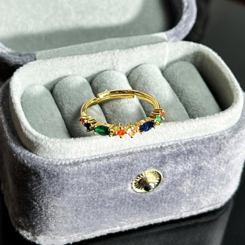 Caibao Series Open Ring Women'S Simple Fashion Niche Design Sweet Cool Light Luxury High-End Accessories