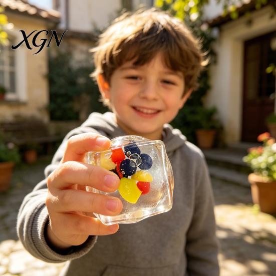 Anxiety Relief Sugar Ball Clear Cube Squeeze Toy Stress Sensory Pinch Soft Stretchy Ice Party