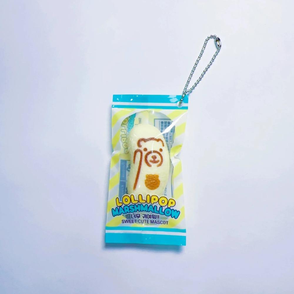 Capsule Toy Delicate Simulation Food Tiny Squishy Marshmallow Pineapple Bread Bun Squishy Keychain Mini Bag Pendant Accessories
