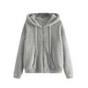 Veste tendance à manches longues zippée pour femme, coupe ample