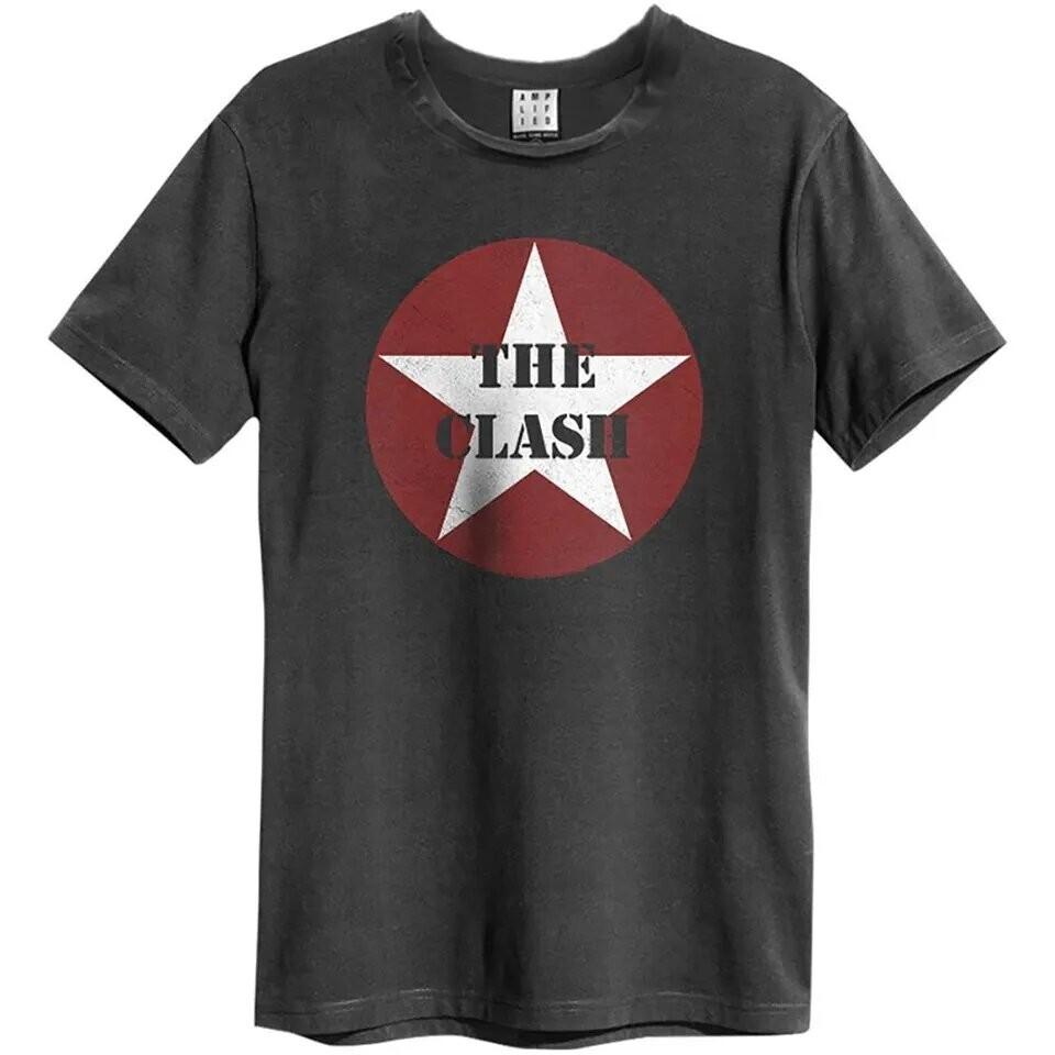 

Винтажная футболка The Clash Star Logo, Хлопковая футболка с коротким рукавом, Размеры от S до 5XL, Унисекс футболка S