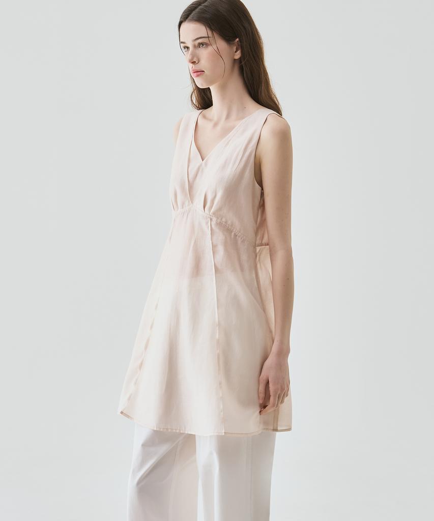 Deuloupisumeon Tulip Layered Midi Dress [Ivory]