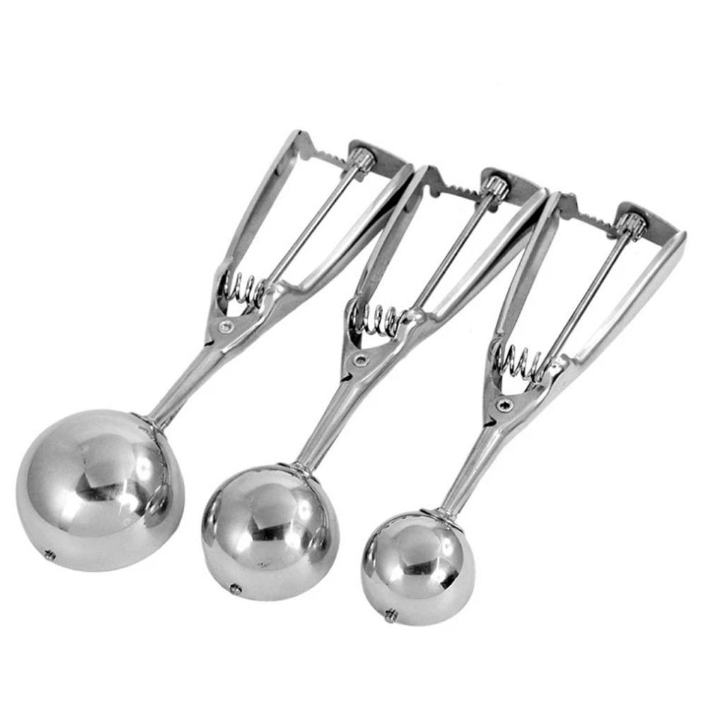 Výprodej Kuchyňské doplňky Nerezová ocel Pružinová rukojeť Naběračka na bramborovou kaši Potravinářská Lžíce na zmrzlinu