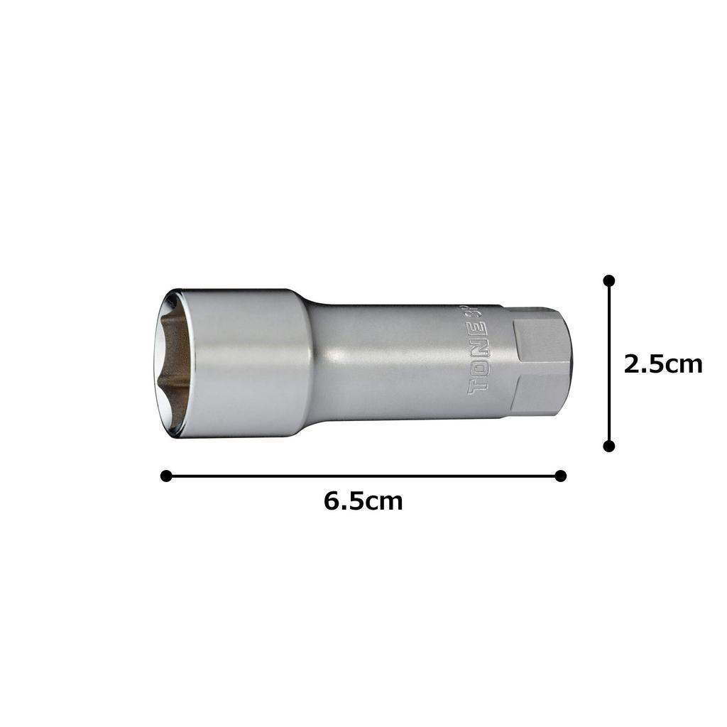 TONE Plug Socket (Hexagonal/With Magnet) 3P-20.8S Drive Angle 9.5mm (3/8")