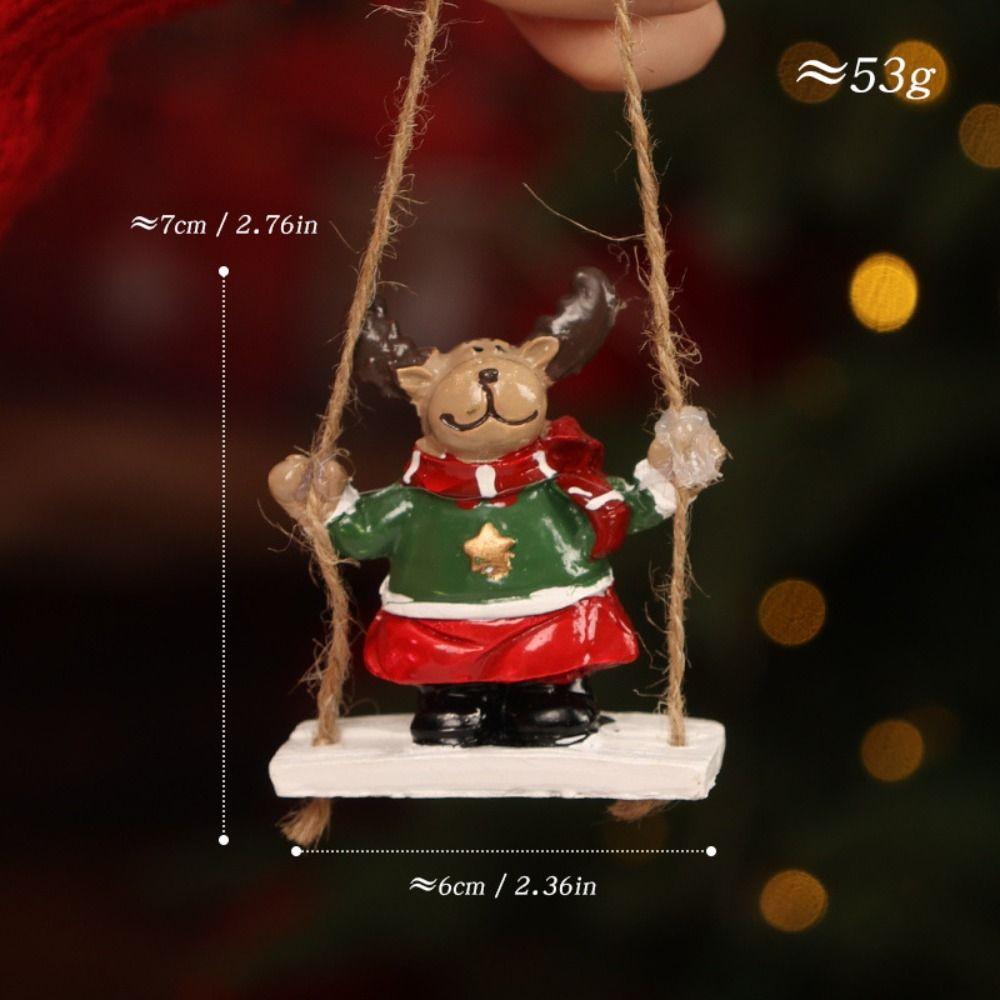Nordic Style Xmas Tree Pendant Santa Clasu Christmas Ornament Christmas Hanging Decoration  Party