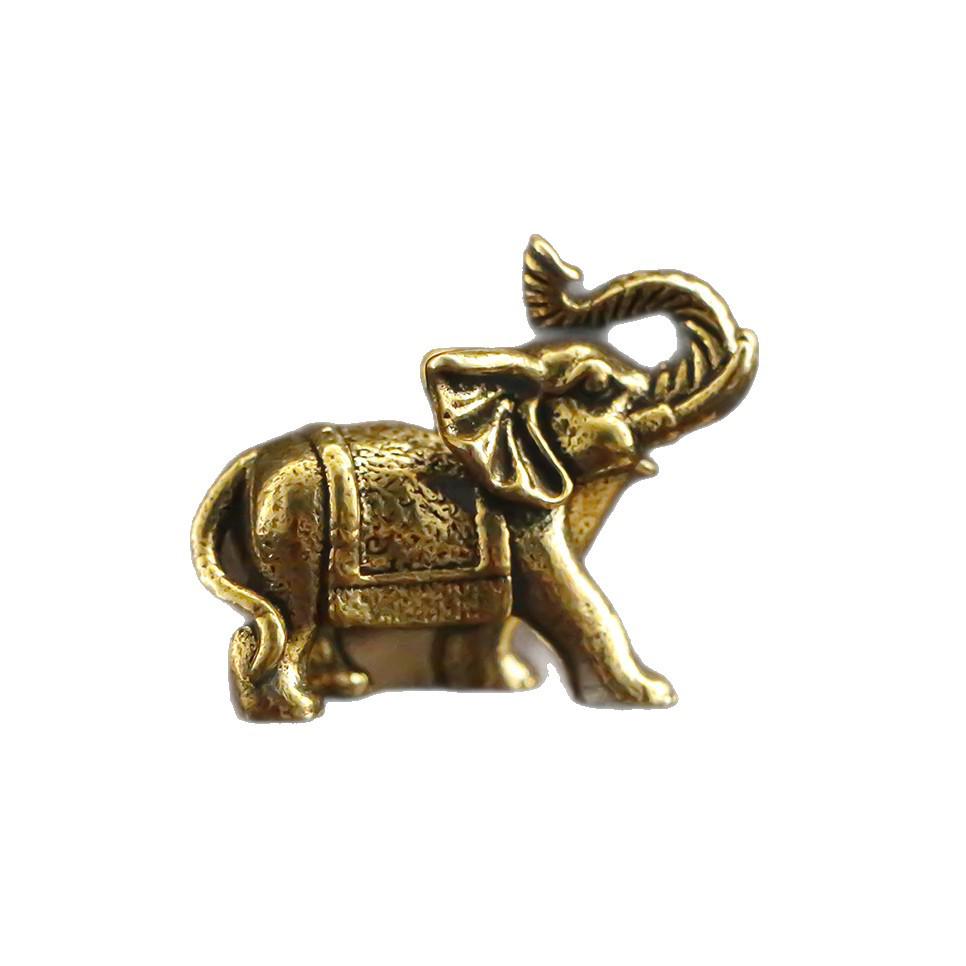 Messing Antik Reichtum Elefantenfigur - Glückverheißende Ruyi Desktop Dekoration