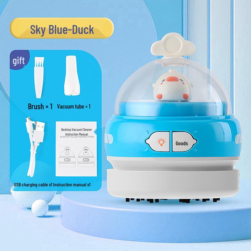 Wireless Desktop Vacuum Cleaner & Night Light for Crumbs - Ideal for Children and Students
