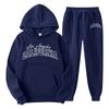 New cross-border foreign trade pullover men's and women's same sports sweater set fashion sweater sweatpants fleece hoodie set