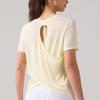 Women's Quick-Dry Hollow Out Back Yoga T-Shirt - Breathable Summer Running Top