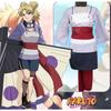 Uniforme Cosplay di Temari di Naruto Shippuden, Costume Completo da Kunoichi del Villaggio della Sabbia per Festa Anime