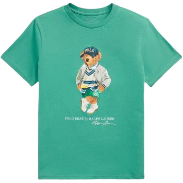 

Детская футболка с коротким рукавом прямого кроя и круглым вырезом с логотипом Polo Ralph Lauren Зеленая 323973121-001 L