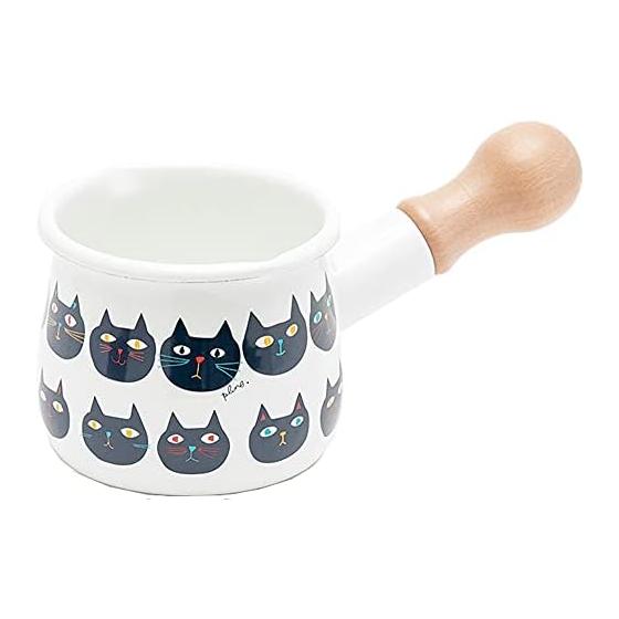 Tamahashi Milk Bread Mini Enamel 550ml For Gas Fire Only Made in Japan Prune White Mimikokomomo TYJ-728