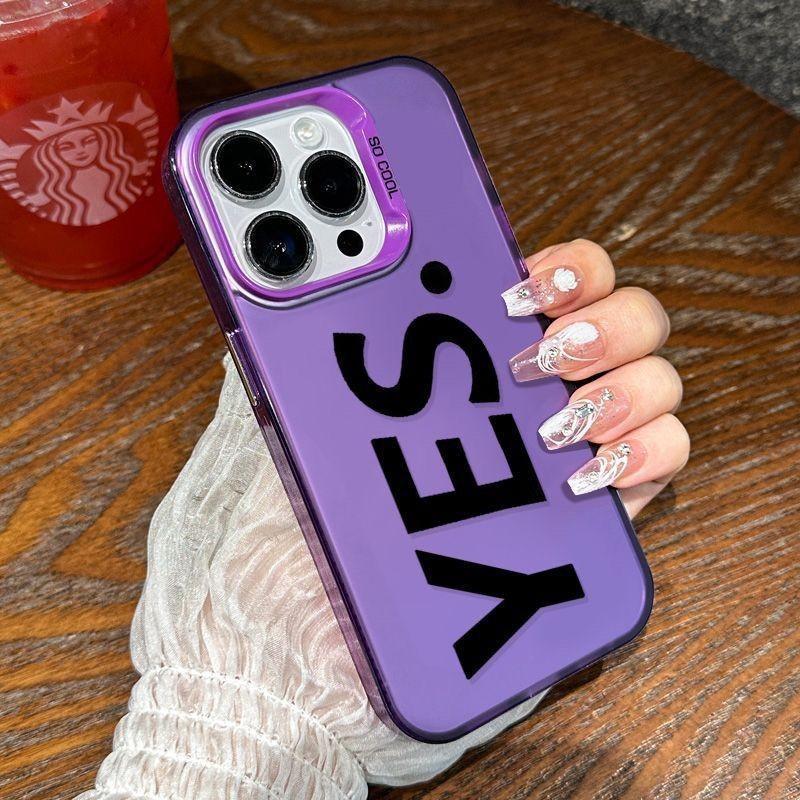 Simple letter YES is suitable for Apple 11promax mobile phone case mate11 personality 11pro trend 11