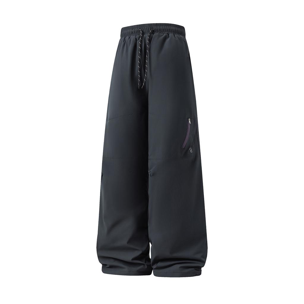 Outdoor Sports Mountaineering Cotton Pants Men's Winter New Thickened Thermal Paratrooper Pants Contrasting Color Zipper Tooling Casual Trousers