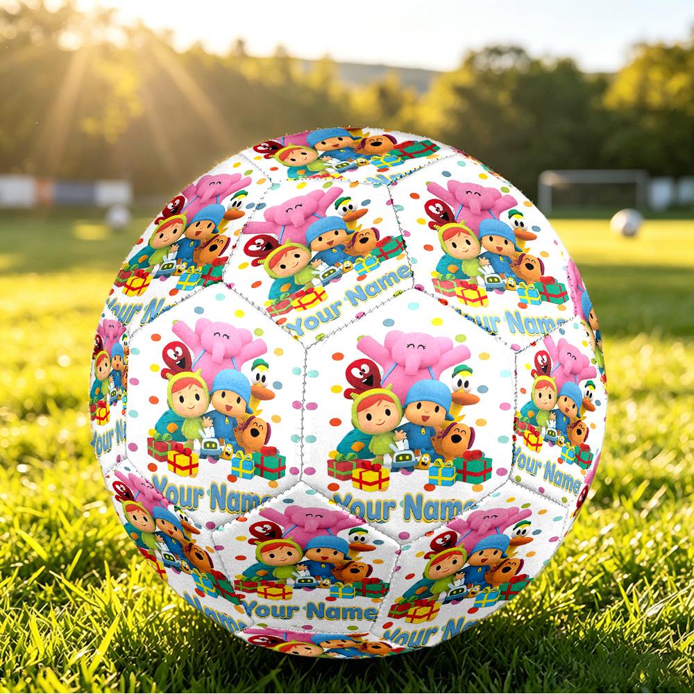 Custom Name Text Size 5 Football,Pocoyó Standard Training Soccer Ball