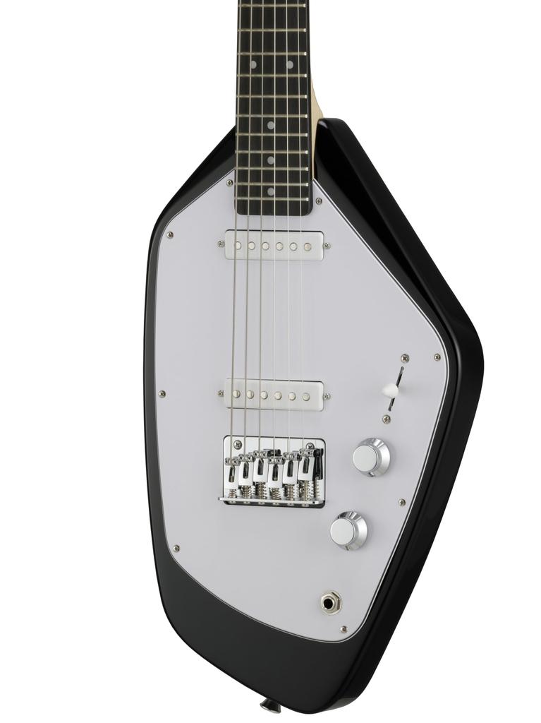 VOX MARK V Mini BK Mini Guitar, Black, Short Scale, Regular Tuning, Ideal for Women and Children with Small Hands, Includes Carry Bag