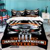 Harley-davidson Motorcycle Artwork 3PCS Bedding set,Ideal for 1pc Duvet Cover And 2pcs Pillowcases Perfect for Fan gift,Ideal for Bedroom, Dormitory