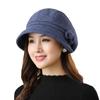 Plaid Autumn & Winter Women's Fisherman Hat: Stylish, Warm, & All-Match for Middle-Aged & Elderly.