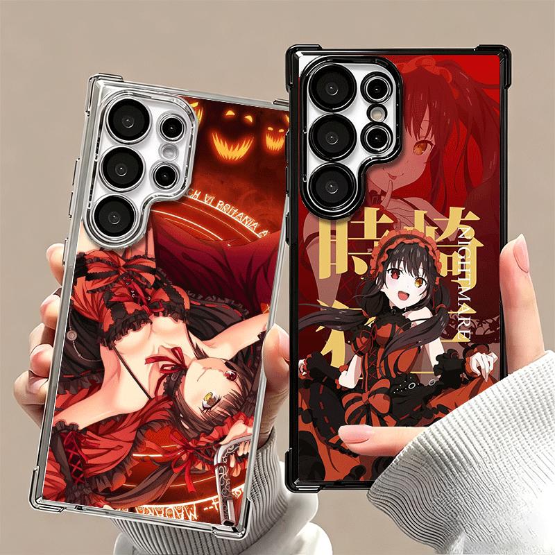 Date A Live Tokisaki Kurumi Funda de Teléfono Chapada Para Samsung Galaxy S24 S25 FE S26 Edge S23 Ultra S22 S21 Plus S20 Anti-Caída Airab