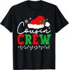 100% Cotton Unisex Cousin Crew Christmas Lights Family Matching Pajamas T-Shirt