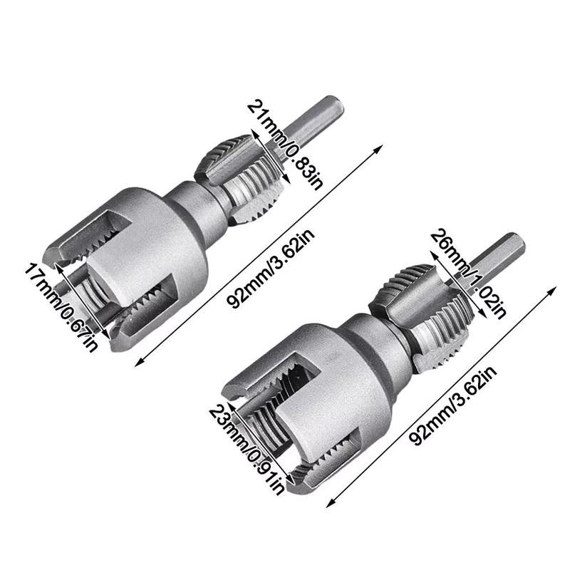 1/2" 3/4" Ppr Pvc Pipe Threader Kit Electric Drill Integrated Internal External Thread Cutting Tool