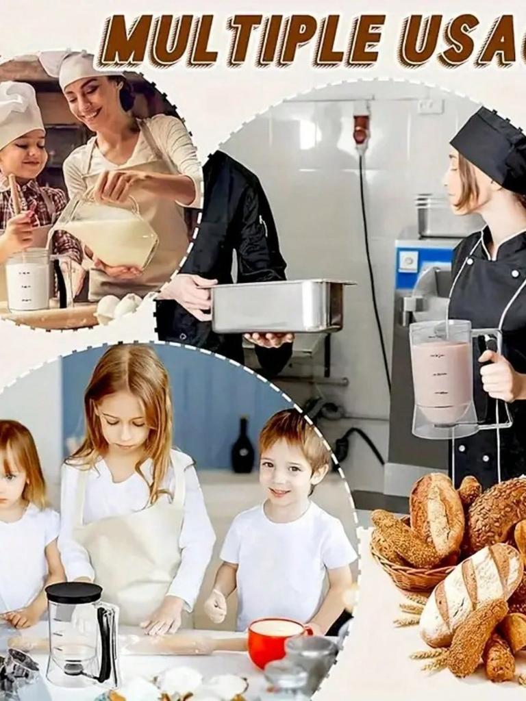 1 Stück Teigtrenner zum Backen - mit Messmarkierungen und leicht zu reinigender Antihaftbeschichtung für präzises Ausgießen
