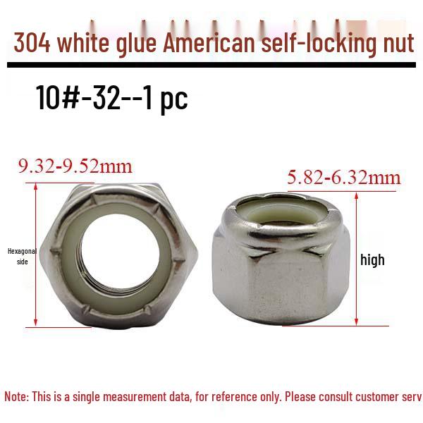 Imperial 304 Stainless Steel Nylon Lock Nut 1/4-20, 10#-24, 3/8-16