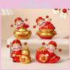 Feng Shui Wealth God Resin Decor With Handpainted Craft For Home Or Office