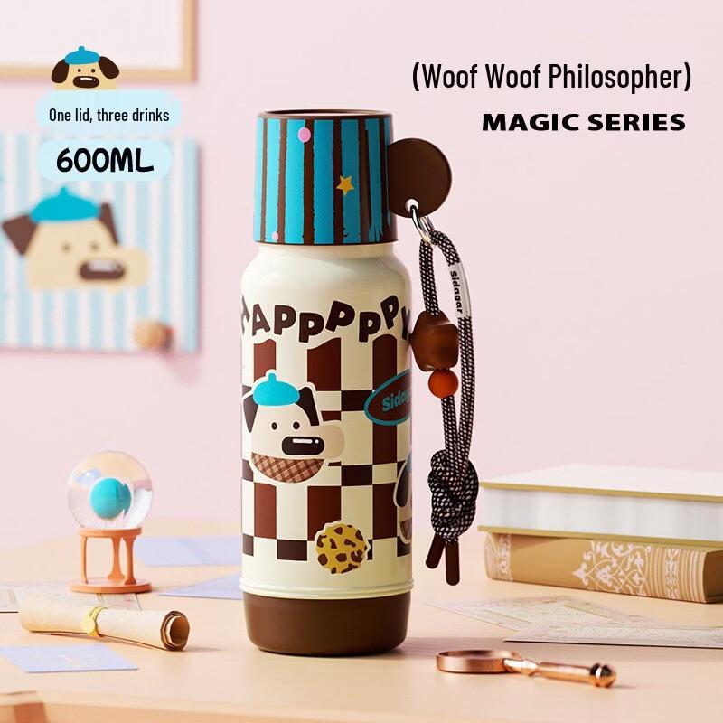 Wang Wang Philosopher Kids  316 Stainless Steel Insulated Water Bottle, 600ml