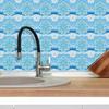 10 Pezzi Adesivi Piastrelle Blu Retro Mediterraneo - Pellicola Cristallo PVC Autoadesivi Decorazioni Murali - Murale Impermeabile da Applicare e Staccare per Cucina Bagno