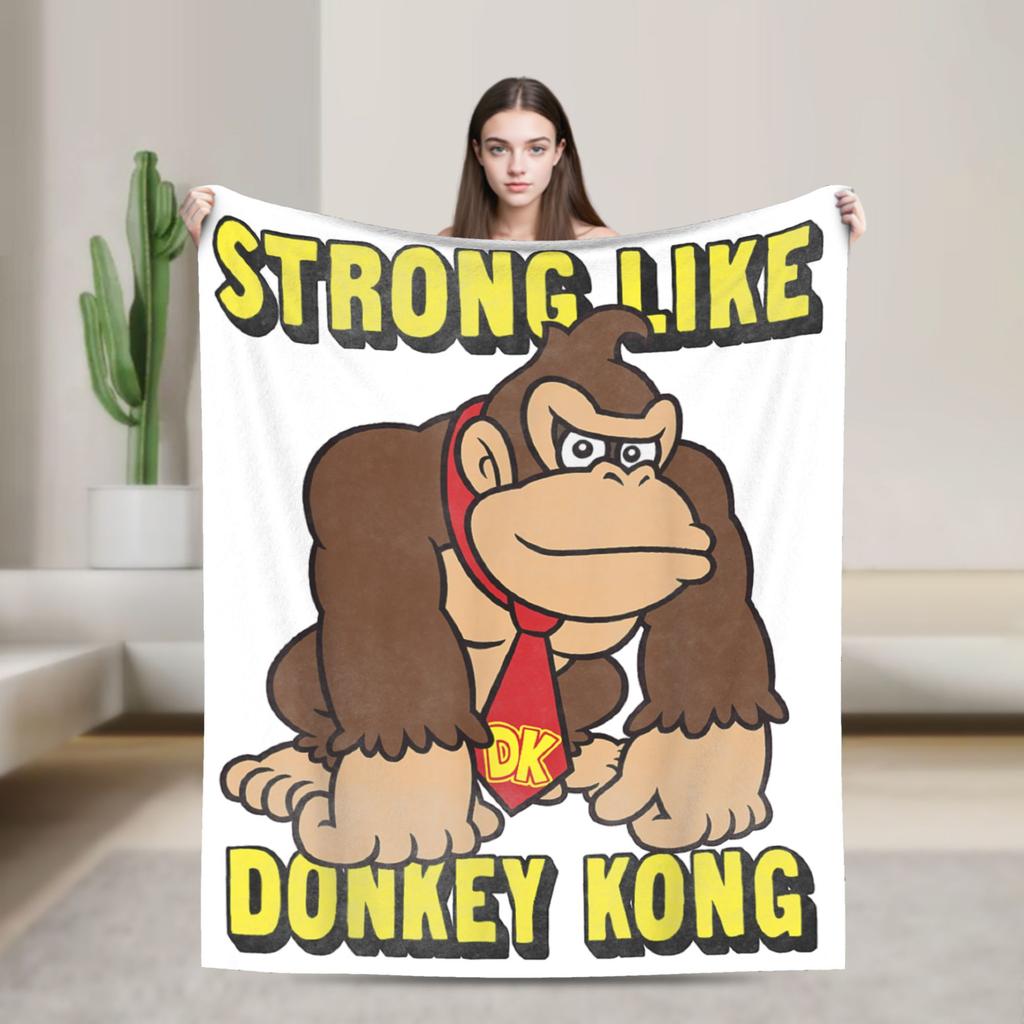 Donkey Kong Spiel Decken Flanell Super Warme Überwurfdecke für Bettdecke Sommer