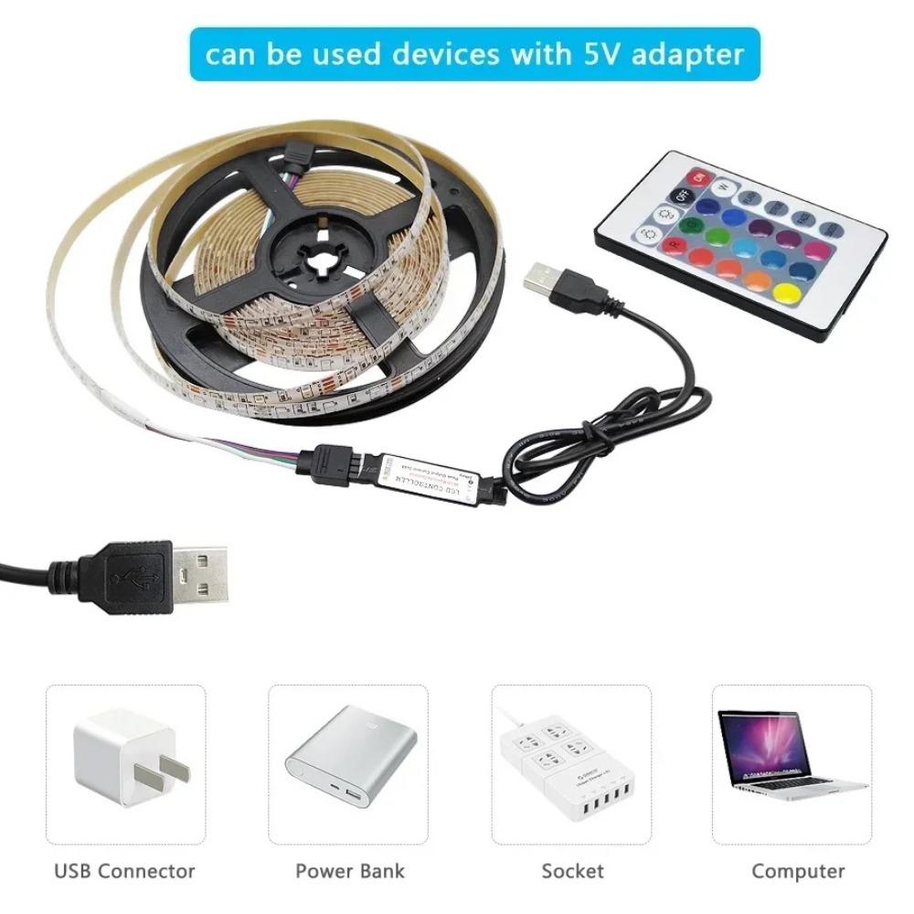 1-30M 5050 Smart Led Strip Usb 15 20 Meters Wifi Alexa Rgb Led Ice Tape String 5V Led Light Plug for Wall Room Led Ribbon Lamp Chain